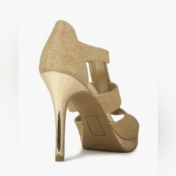 Gold Fioni Stiletto Heels. Size 7. - Picture 2 of 6